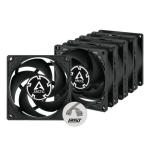 ARCTIC P8 PWM PST ventilaator 5-pack must 80 mm