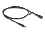 Delock Power DC jack 5.5 mm x 2.5 mm (mees) - Power DC jack 5.5 mm x 2.5 mm (naine) Must laienduskabel jaoks