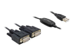 Delock USB 2.0 kuni 2x seeriaadapteri kaabel 1.4m