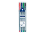 STAEDTLER triplus 334 Fineliner must sinine roheline punane