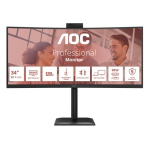 AOC CU34E4CW 34 " VA UWQHD 120 Hz 4 ms 3440 x 1440 pikslit 350 cd/m&sup2; HDMI portide arv 2 Must