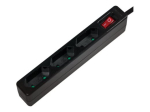 LogiLink pistikupesa kast 3-pin 7,5A must 1,5m