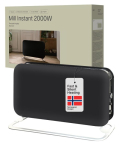 Mill Heater SG2000LED 2000 W Number of power levels 3 Suitable for rooms up to 5-20 m&sup2; Black