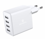 Swissten Smart IC Premium reisilaadija 4 x USB 4A / 20W automaatse optimaalse voolulaadimisega