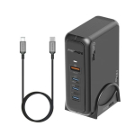Promate GaNPort-140W GaNFast&trade; laadimisjaam 140W / USB-C PD 3.1 / QC3.0