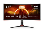 AOC Gaming CU34G2XP/BK 34" UltraWide 3440 x 1440 HDMI DisplayPort 180Hz Monitor