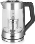 Emerio WK-122730 electric kettle 1.7 L 2200 W Black, Silver, Transparent