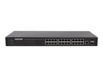 Intellinet 24-portise v&otilde;rgu-, 24-portise (RJ45), relvakuulu 4 SFP, veebi-, Mbit/ (Euro 2-tiibaline pistik) l&uuml;liti 24-portine Gigabit