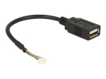 Delock USB sisemine kuni v&auml;lismaine adapter 15cm must