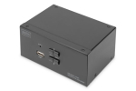 Digitus KVM Switch, 2-Port, Dual Display, 4K, DisplayPort DS-12862