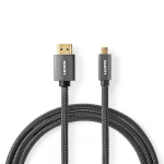 Nedis CVTB34700GY20 Kiire HDMI&trade; Kaabel koos Ethernetiga| HDMI&trade; Mikro isane | 4K@60H | 2.00 m