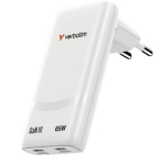 Verbatim Fold n Go seinakadapter USB-C 65W valge