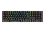 Sharkoon Skiller SGK36W mehaaniline klaviatuur, 3 tsooni RGB, juhtmevaba, kaabel, saksa keel