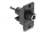 Delock DC pesa 5.5mm x 2.1mm emane 5.5mm x 2.5mm isane toiteadapter - must