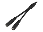 Startech 3.5mm Audio Laiendust&uuml;&uuml;p - Slim Audio Splitteri Y Kaabel ja K&otilde;rvaklapide Laiendust&uuml;&uuml;p - Mees to 2x Nais AUX Kaabel (MUY1MFFS) Heli Splitter