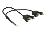 Delock USB sisemine kuni v&auml;lismaine kaabel 25cm must