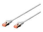 DIGITUS CAT 6 varustatud kaabel fooliumi ja vasekattega (SFTP) 25cm paigalduskaabel hall