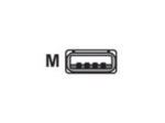 Honeywell 4 pin USB Type A (mees) - Must 3m USB / toitekaabel