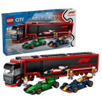 LEGO City 60445 F1 veoauto koos RB20 & AMR24 F1 autodega