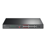 TP-LINK Switch TL-SL1218P Unmanaged Rackmountable 10/100 Mbps (RJ-45) ports quantity 16 SFP ports quantity 1 PoE+ ports quantity 16 Power supply ty