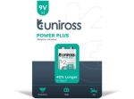 Uniross Power Plus alkaalne 6LR61 9V 600mAh, 1 tk