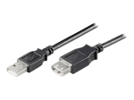 goobay 60cm USB pikenduskaabel, must