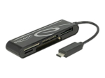 DeLOCK USB 2.0 Kaardilugeja USB Type-C isane 5 Pesaga Kaardilugeja USB-C