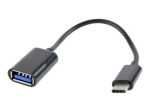 Cablexpert USB 2.0 On-The-Go USB-C adapter 20cm Black