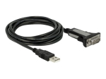 Delock USB Type-A RS-232 DB9 seeriaadapteri kaabel 3m Must