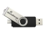 MediaRange MR932 32GB USB 2.0 / micro USB USB Stick Silver