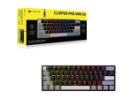 CORSAIR CLIPPER PRO MINI 60 Hall Effect Gaming Keyboard, Backlit RGB LED, CORSAIR MGX Core, Black PBT DS Keycaps Corsair