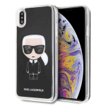 Karl Lagerfeld KLHCI65ICGBK Iconic Glitter Case iPhone Xs Max jaoks / must