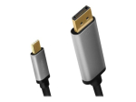 LogiLink USB / DisplayPort Kaabel 1.8m Must