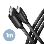 KAABEL USB-C MICRO-B 1M/KIIRUS MUST BUMM3-CM10AB AXAGON