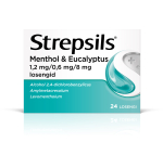 STREPSILS MENTHOL&EUCALYPTUS 0,6MG+1,2MG+8MG N24 LOSENG