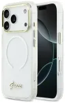 Guess IML Gradient Script Metal telefoni &uuml;mbris MagSafe toega iPhone 17 Pro Max valge