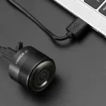 Wozinsky LED tagumine jalgrattatuli mikro-USB punase tulega 5 režiimi must (WRBLB2)