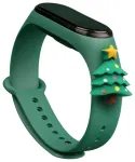 Fusion Accessories Xmas Christmas Tree nutikella rihm Xiaomi Mi Band 3/4 jaoks | silikoonist | roheline