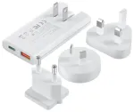 Choetech PD6011 reisilaadija | 65W | PD, QC, GaN, PPS | USB-C, USB-A | valge