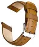 Riff ehtsast nahast 20mm universaalne nutikella rihm (Samsung, Garmin jt) Beige