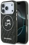 Karl Lagerfeld IML Glitter Karl & Choupette Heads Logo telefoni&uuml;mbris MagSafe toega iPhone 17 Pro jaoks, must
