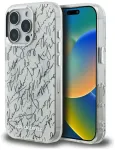 Case Karl Lagerfeld IML Karl Script Pattern MagSafe for iPhone 16 Pro Max white