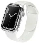 UNIQ Legion nutikella &uuml;mbris Apple Watch Series 7/8/9/SE2 (45 mm) jaoks | sisseehitatud klaasiga | l&auml;bipaistev