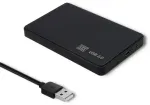 Qoltec V&auml;line k&otilde;vaketta korpus HDD/SSD 2.5'' SATA3 | USB 2.0 | Must