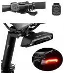 Rockbros LKWD-R1 tagumine jalgrattatuli laseriga ja kaugjuhtimispuldiga + Micro USB - USB-A kaabel - must