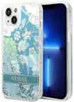 Guess GUHCP14MLFLSN iPhone 14 Plus 6,7" roheline k&otilde;va &uuml;mbris Flower Liquid Glitter