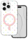 Bubble Dots Mag telefoni &uuml;mbris MagSafe toega iPhone 14 Pro valge