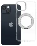 Frame Circle Stand telefoni &uuml;mbris alusega ja MagSafe toega iPhone 14 l&auml;bipaistev