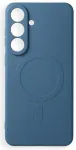 Silicone Mag Cover telefoni &uuml;mbris MagSafe toega Samsung Galaxy S26 FE (S741) sinine