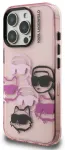 Case Karl Lagerfeld IML Multi K&C Head Pattern for iPhone 16 Pro Max pink
